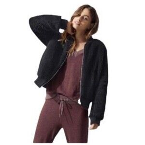 EUC n:philanthropy Irie Faux Shearling Zip Up Jacket - L